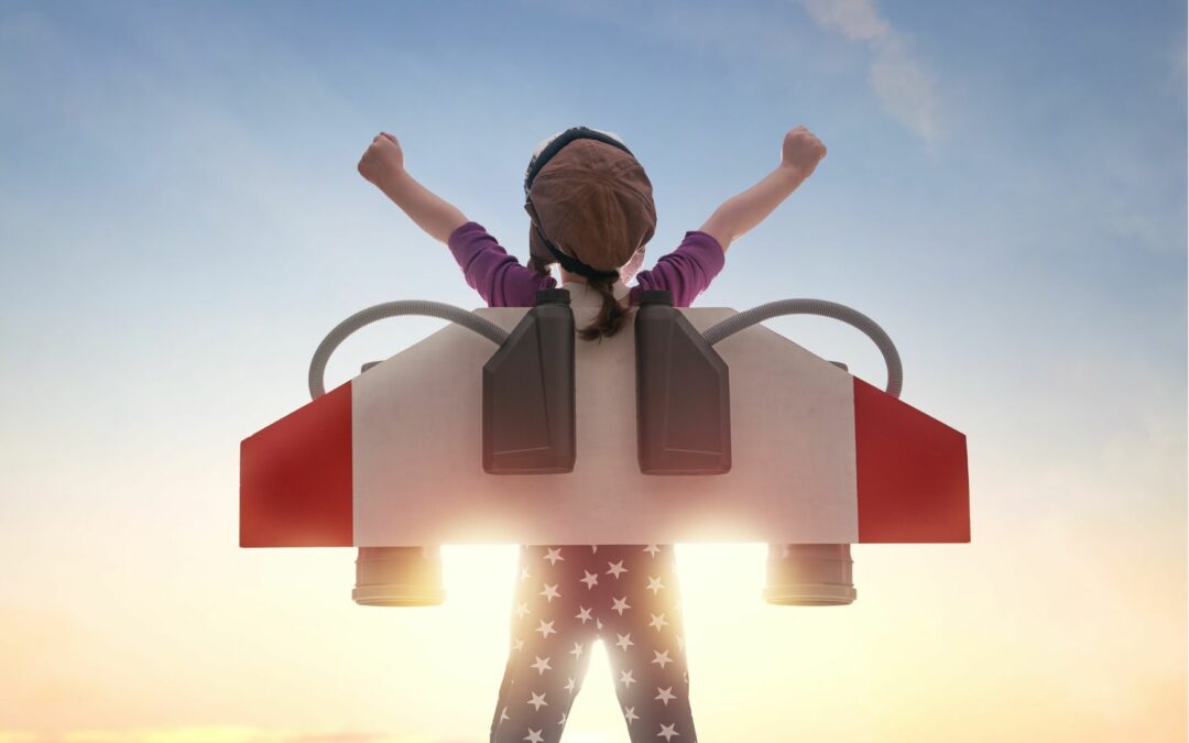 enfant déguisé en avion