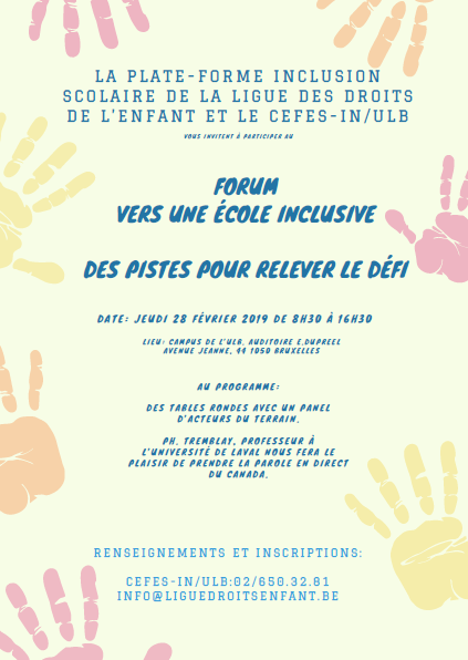 affiche forum vers une école inclusive