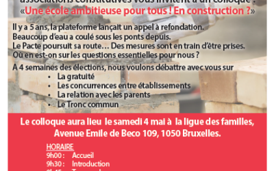 Colloque ​​ Une école ambitieuse pour tous ! En construction ?