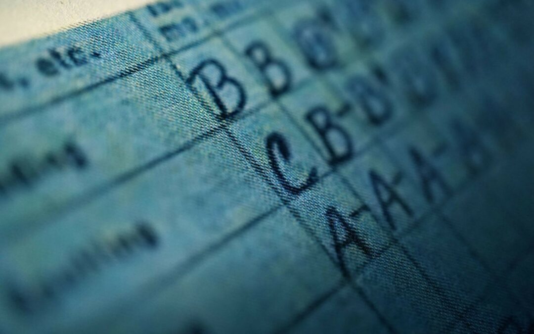 les notes à l'école : un bulletin scolaire